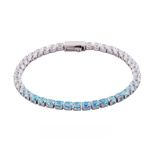 Diamond-encrusted tennis bracelet