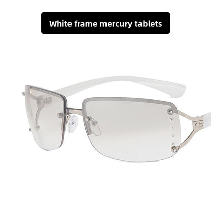 Diamond Encrusted Vintage Square Sunglasses