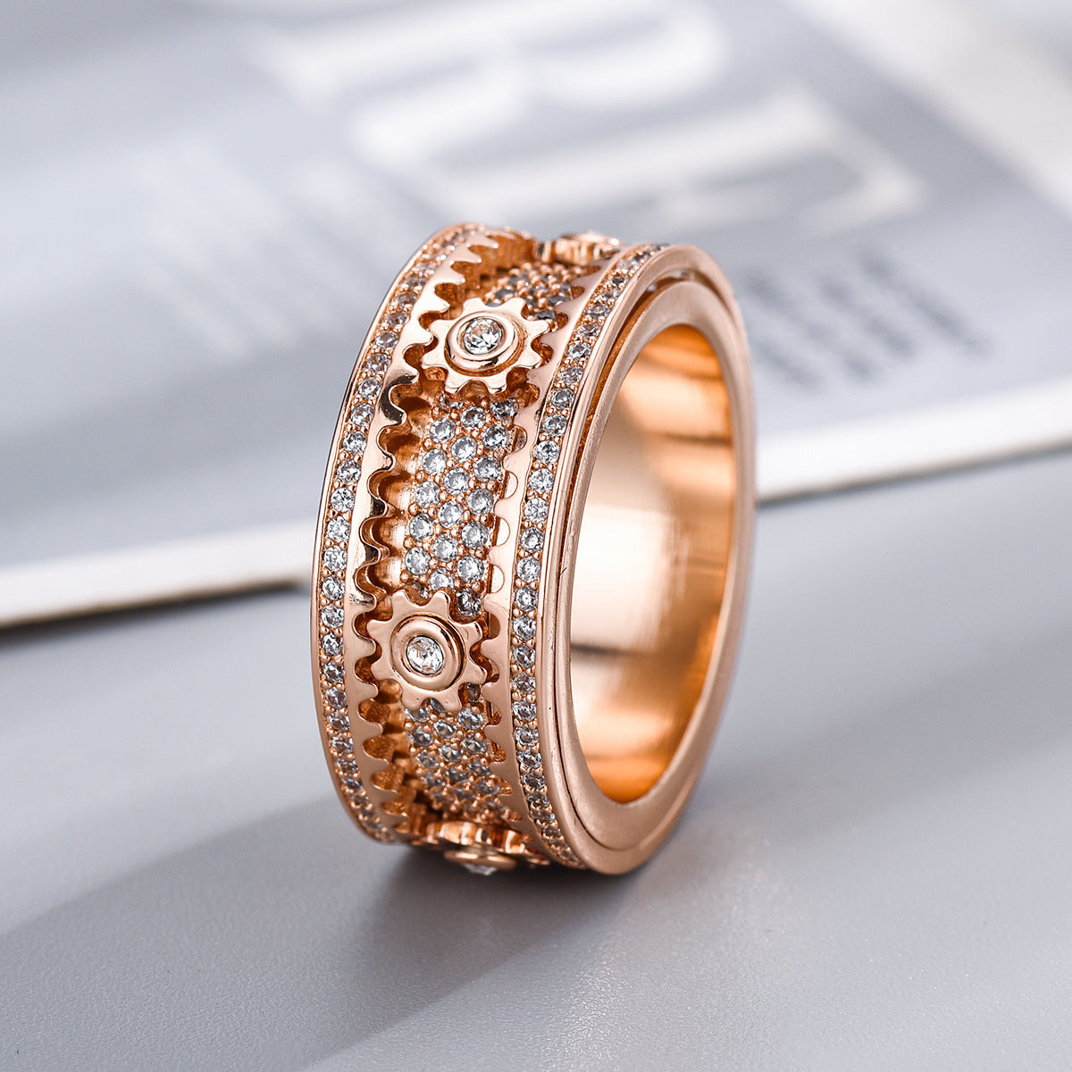Diamond Gear Ring