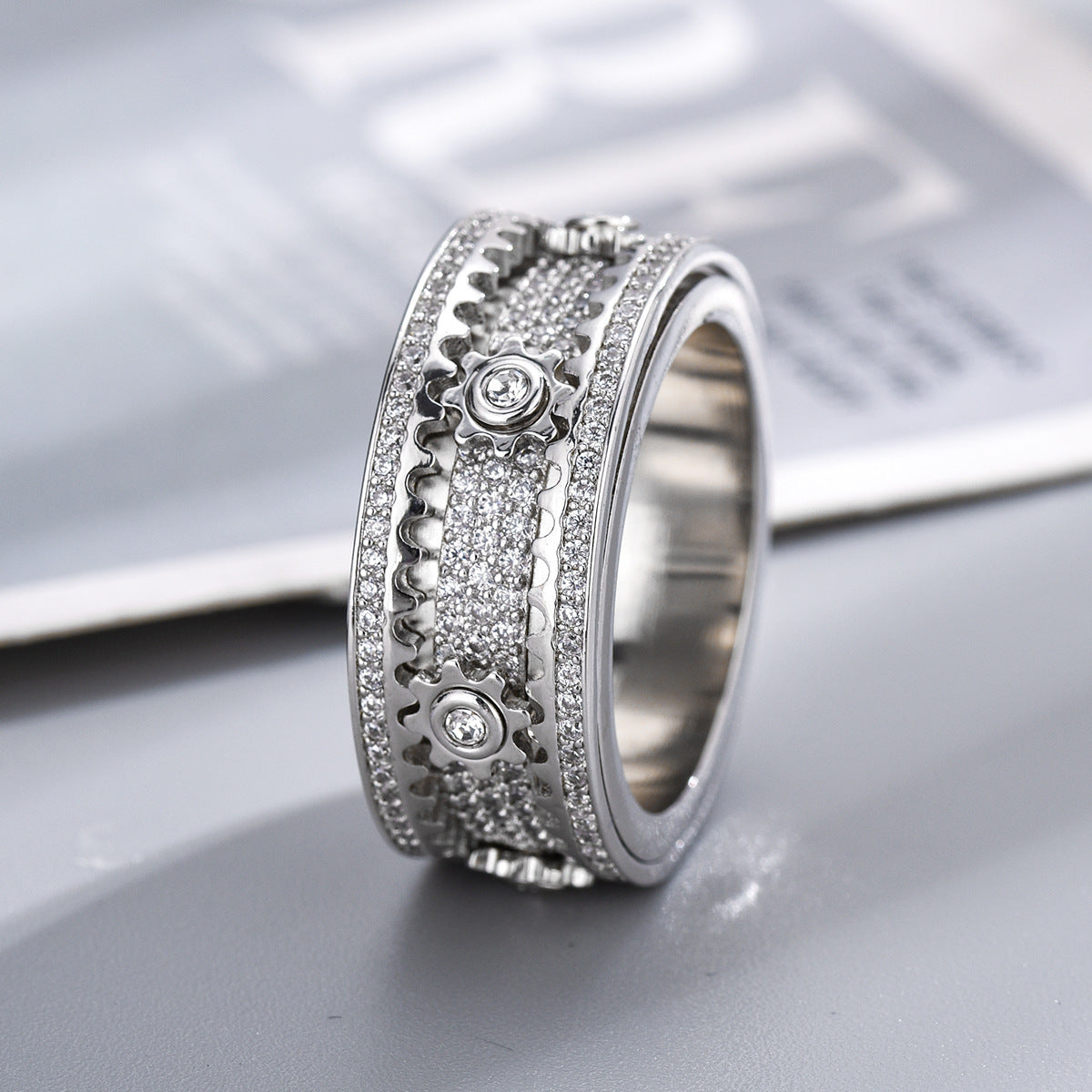 Diamond Gear Ring