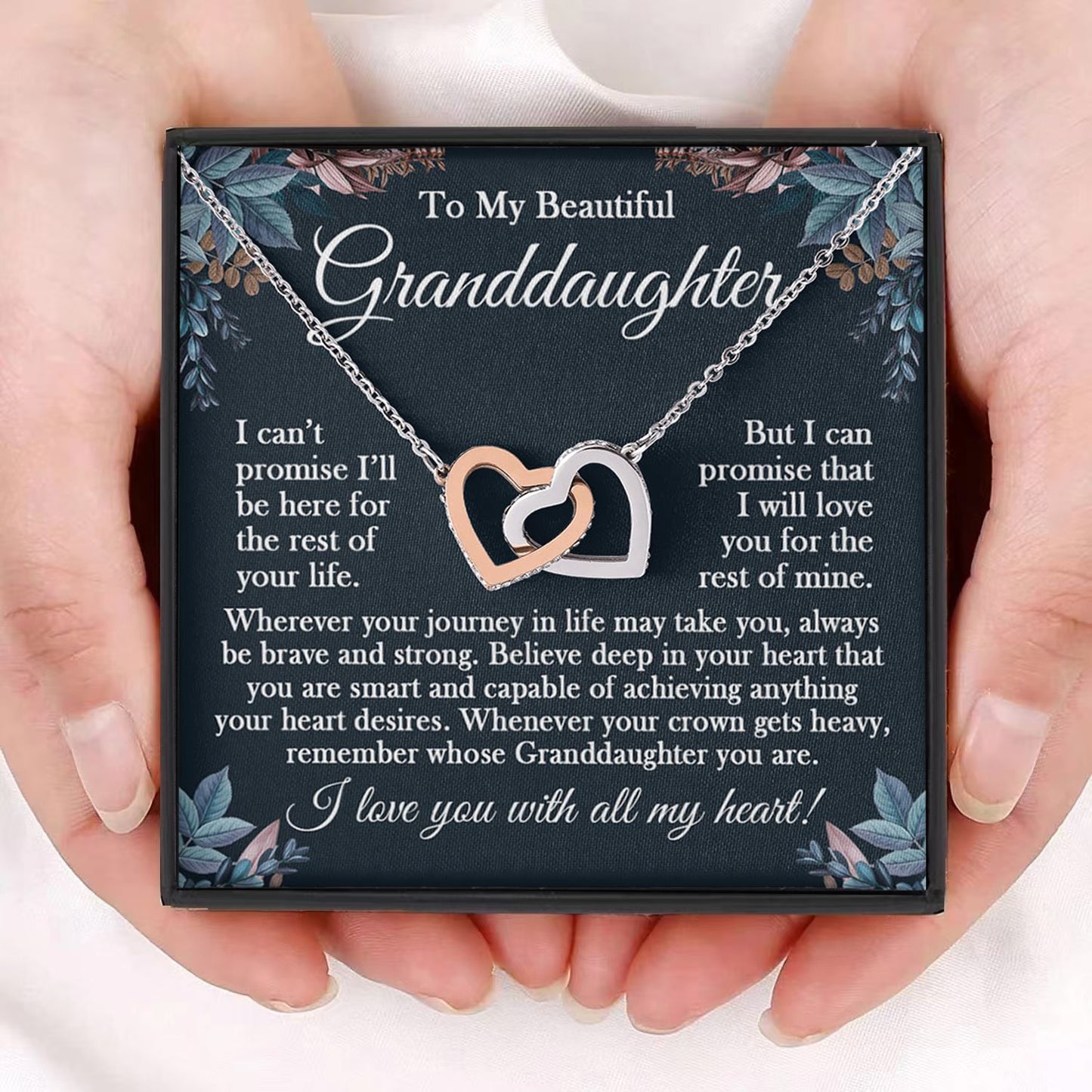 Diamond Heart Double Ring Necklace