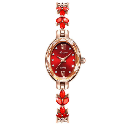 Diamond leaf ladies watch