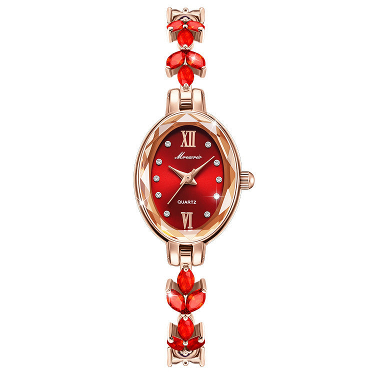 Diamond leaf ladies watch