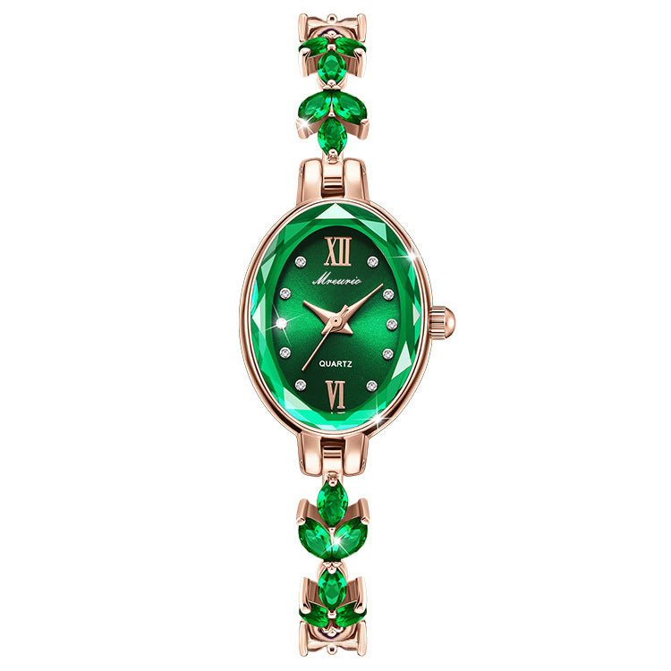 Diamond leaf ladies watch