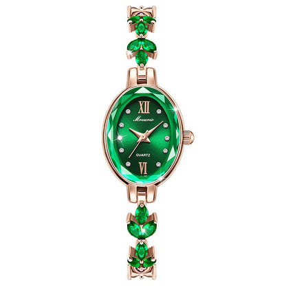 Diamond leaf ladies watch