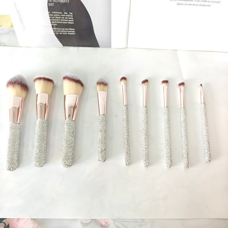 Diamond Makeup Brush Set 9 Piece