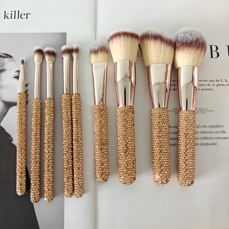 Diamond Makeup Brush Set 9 Piece