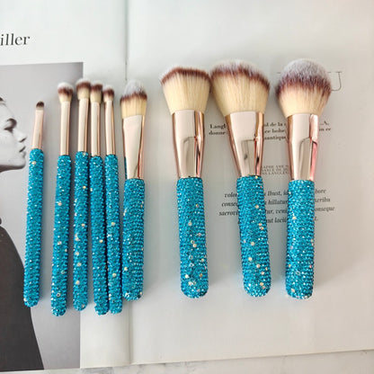 Diamond Makeup Brush Set 9 Piece