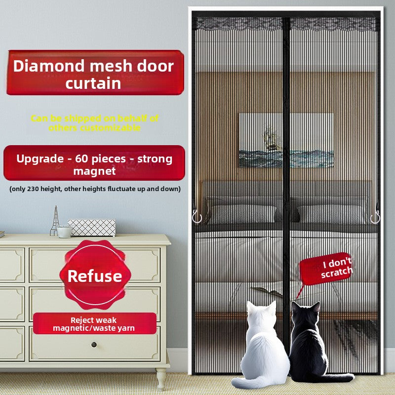 Diamond mesh mosquito-proof curtain
