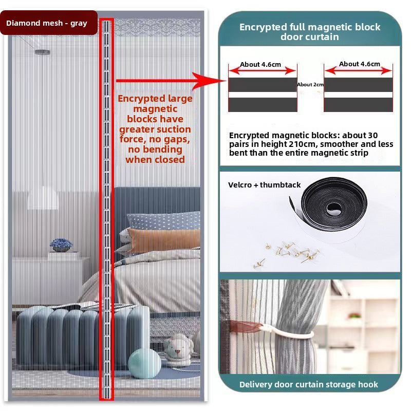 Diamond mesh mosquito-proof curtain