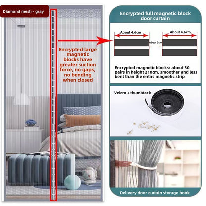 Diamond mesh mosquito-proof curtain