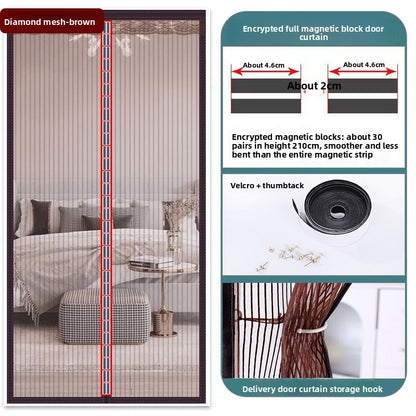 Diamond mesh mosquito-proof curtain