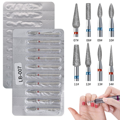 Diamond Nail Grinding Heads Set