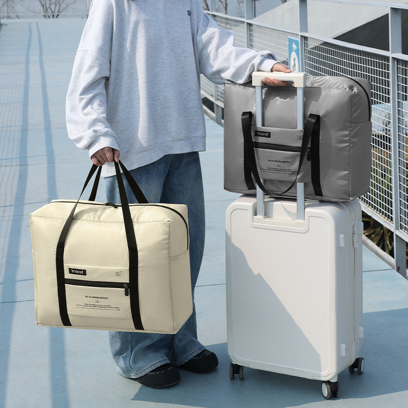 Diamond Pattern Foldable Travel Duffel Bag