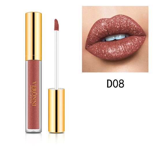 Diamond Pearlescent Matte Metallic Lip Gloss