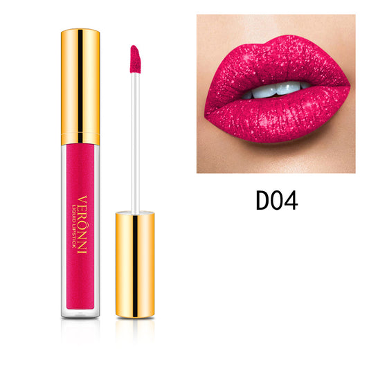 Diamond Pearlescent Matte Metallic Lip Gloss