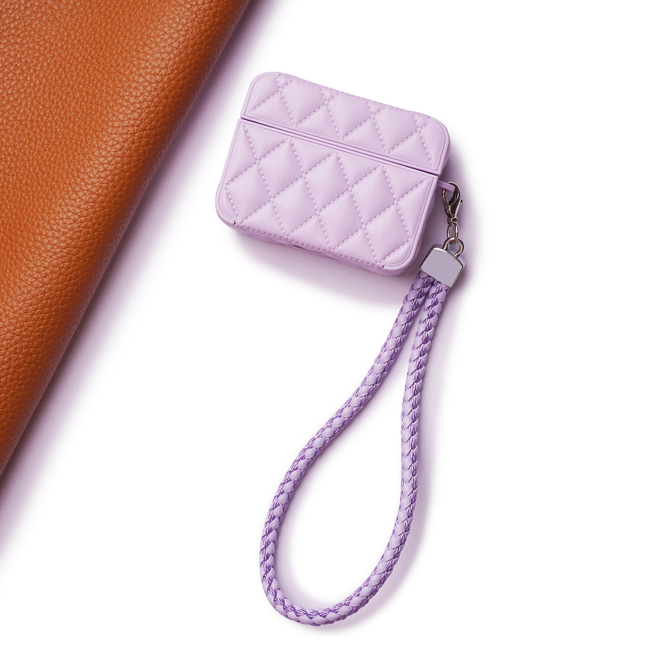 Diamond-quilted down jacket headphone cover