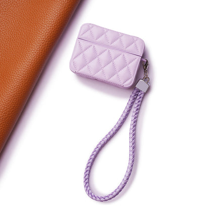 Diamond-quilted down jacket headphone cover