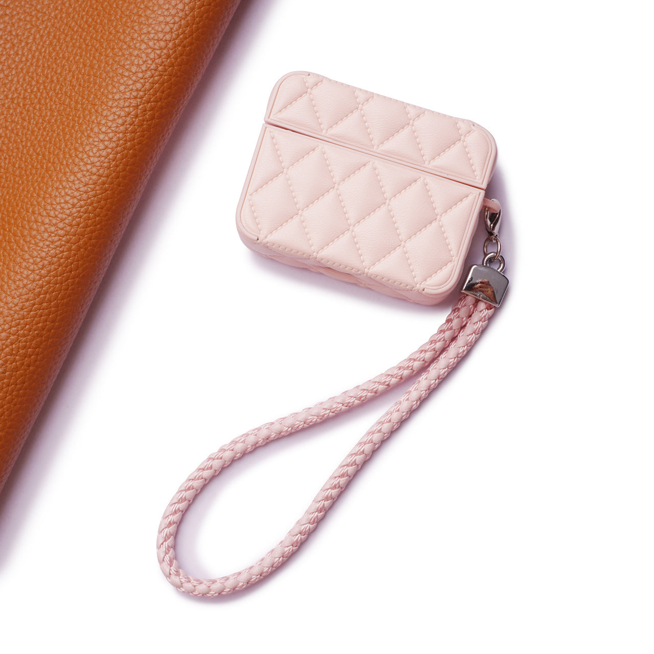 Diamond-quilted down jacket headphone cover
