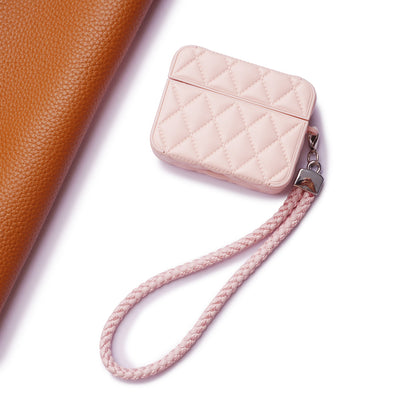 Diamond-quilted down jacket headphone cover
