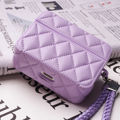 Diamond-quilted down jacket headphone cover