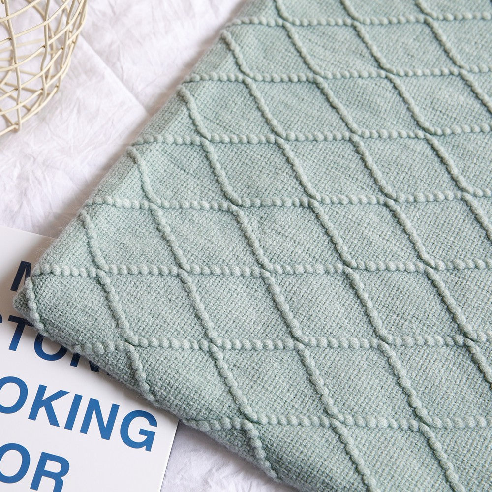 Diamond-shaped sofa blanket throw