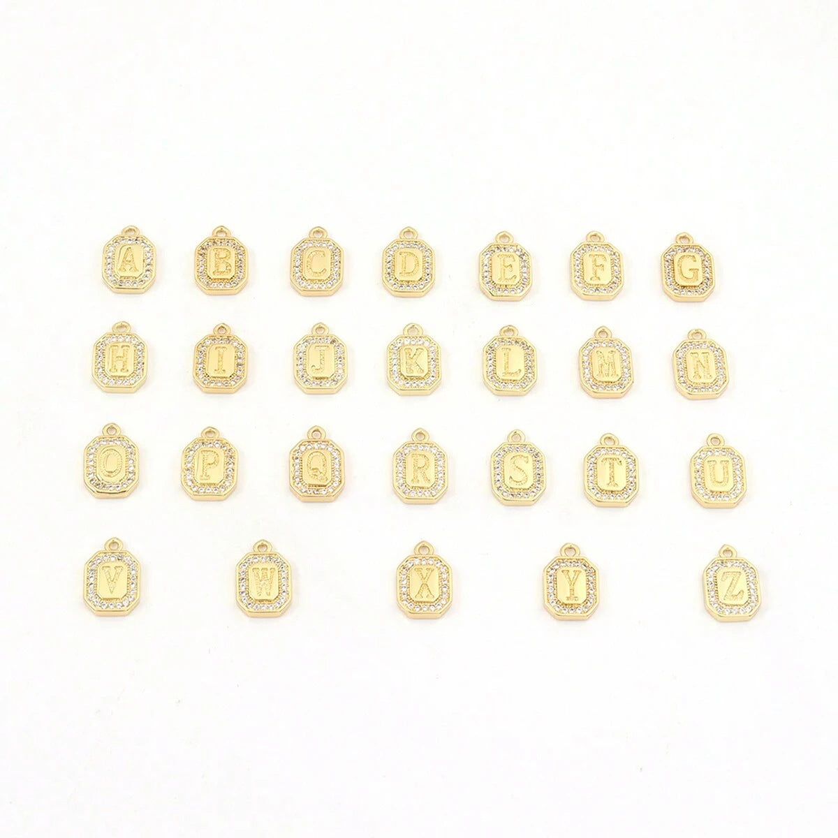 Diamond Square Brand 26 Letter Cuban Bracelet