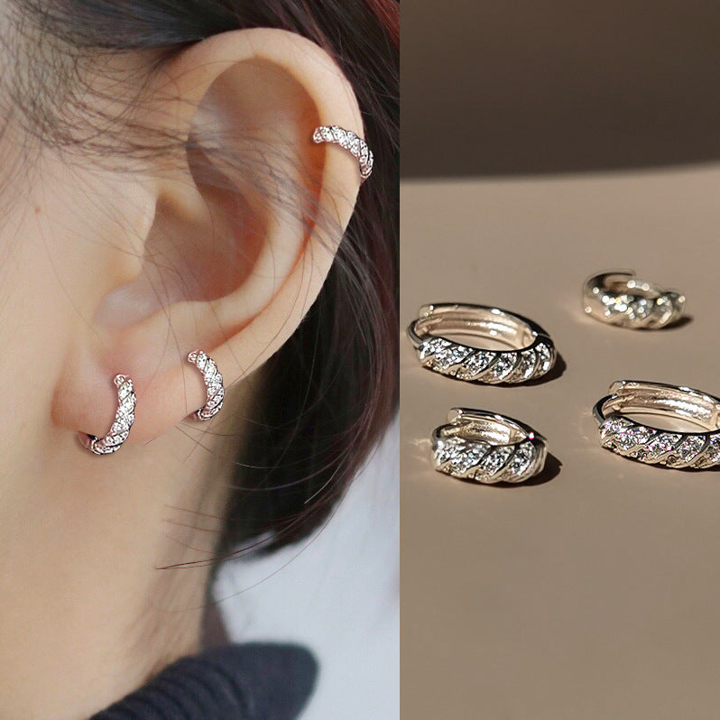 Diamond Sterling Silver Earrings