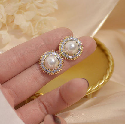 Diamond-studded earrings