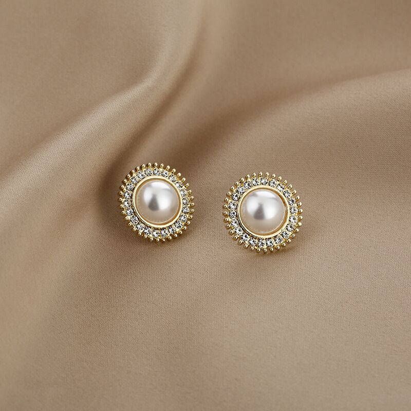 Diamond-studded earrings