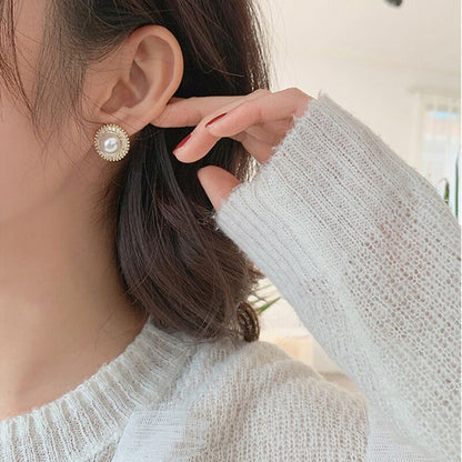 Diamond-studded earrings