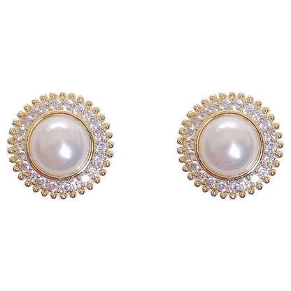 Diamond-studded earrings