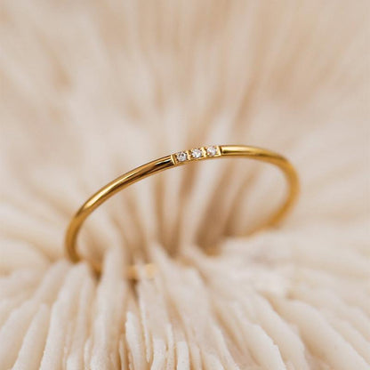 Diamond-studded ring