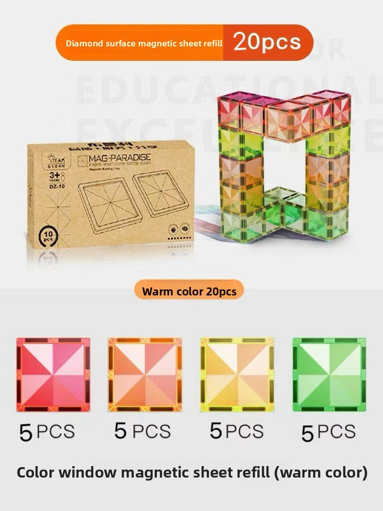 Diamond Surface Magnetic Tiles Educational Building Toy