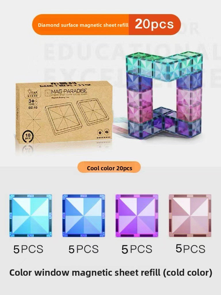 Diamond Surface Magnetic Tiles Educational Building Toy