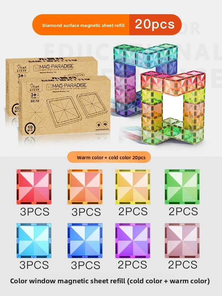 Diamond Surface Magnetic Tiles Educational Building Toy