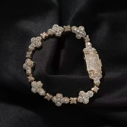 Diamond Zircon Cross Bracelet