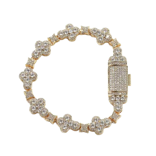 Diamond Zircon Cross Bracelet