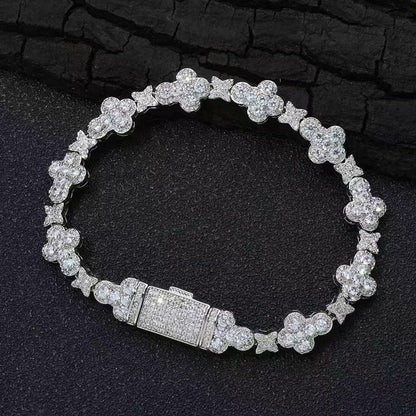 Diamond Zircon Cross Bracelet