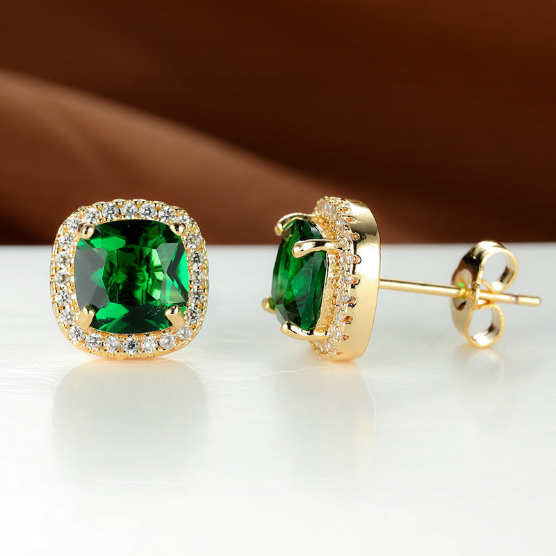 Diamond Zircon Ear Studs