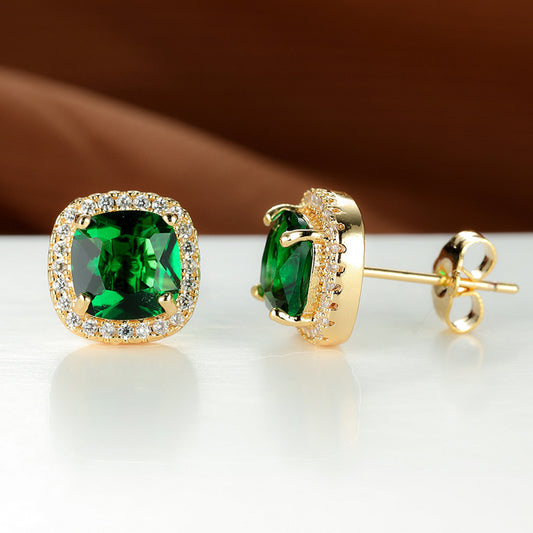 Diamond Zircon Ear Studs