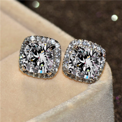 Diamond Zircon Ear Studs