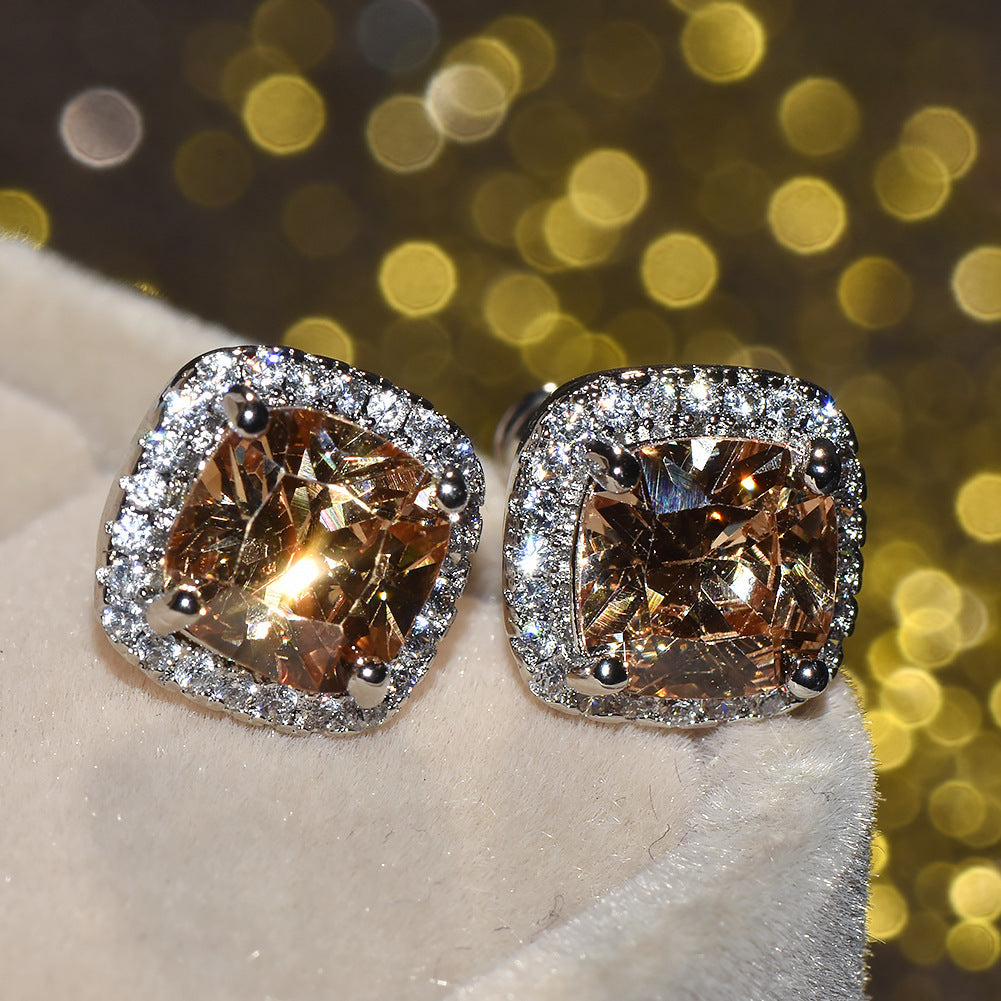 Diamond Zircon Ear Studs