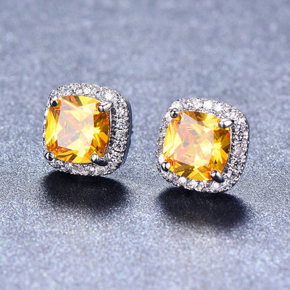 Diamond Zircon Ear Studs