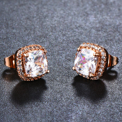 Diamond Zircon Ear Studs