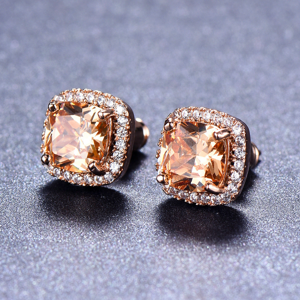 Diamond Zircon Ear Studs