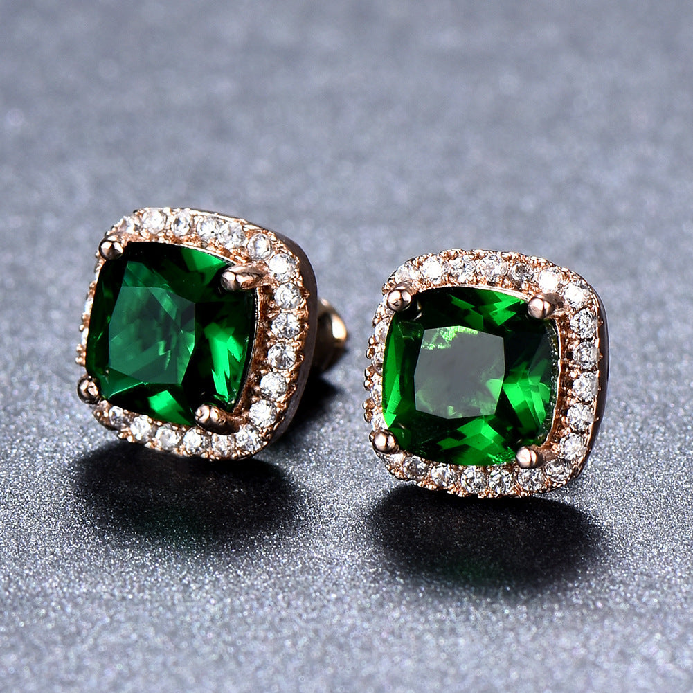 Diamond Zircon Ear Studs