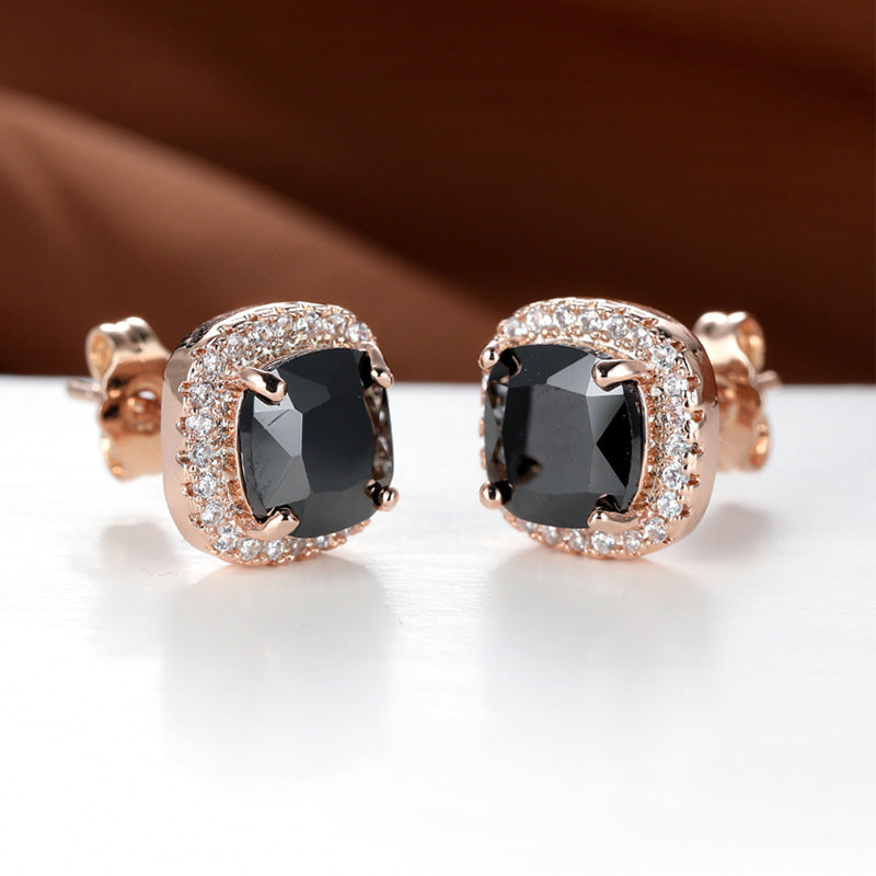 Diamond Zircon Ear Studs