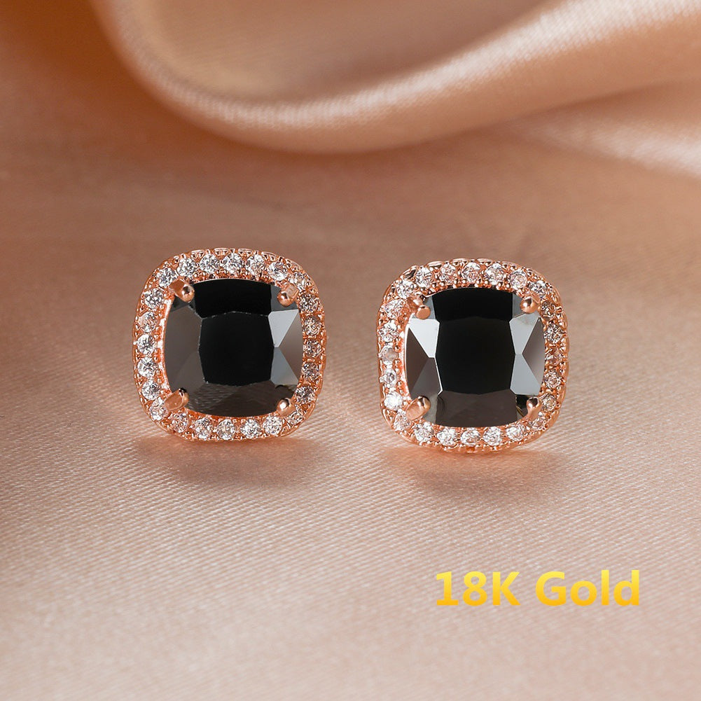 Diamond Zircon Ear Studs