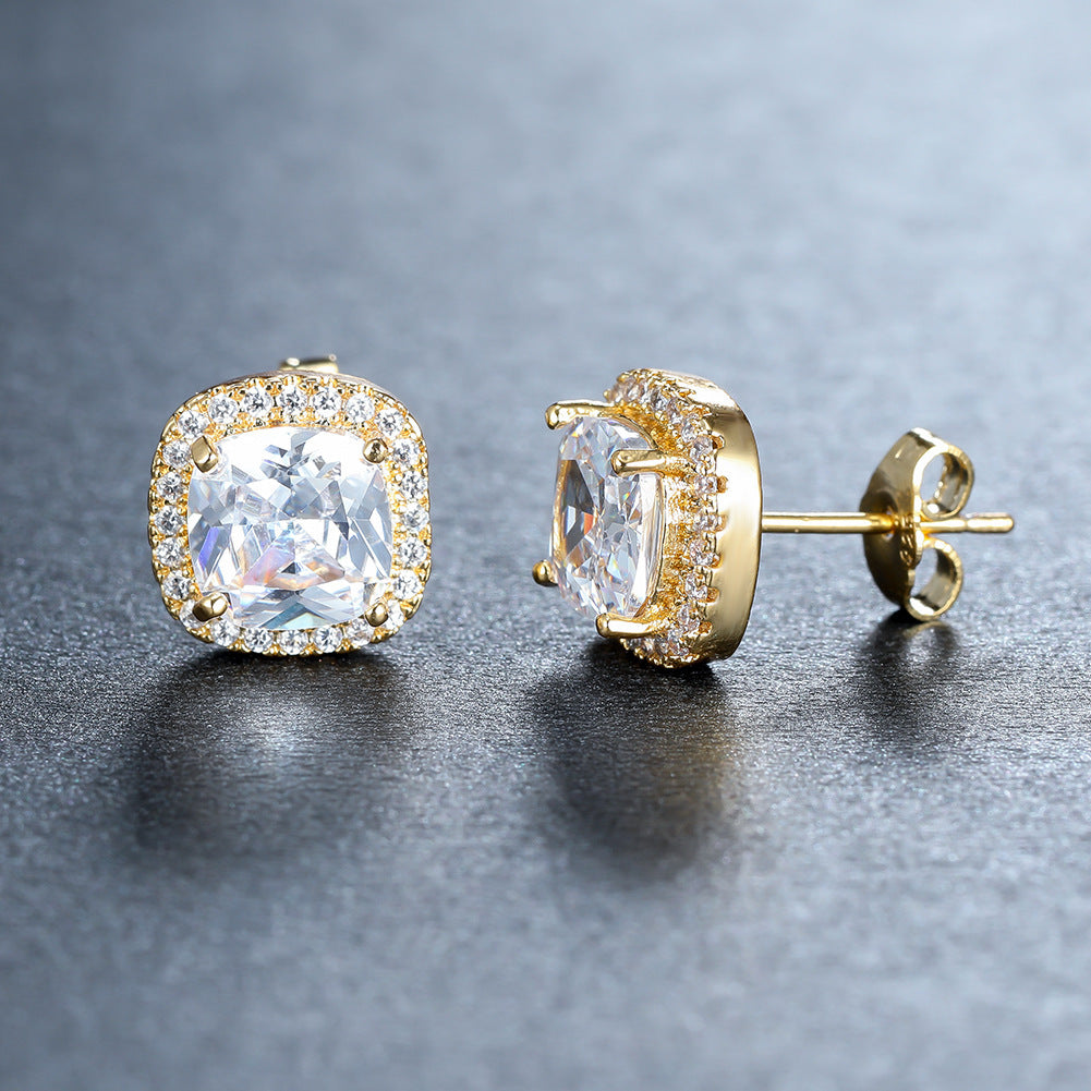 Diamond Zircon Ear Studs
